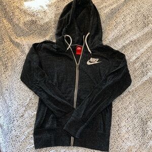 Dark Grey Nike Zip Up Sweatshirt